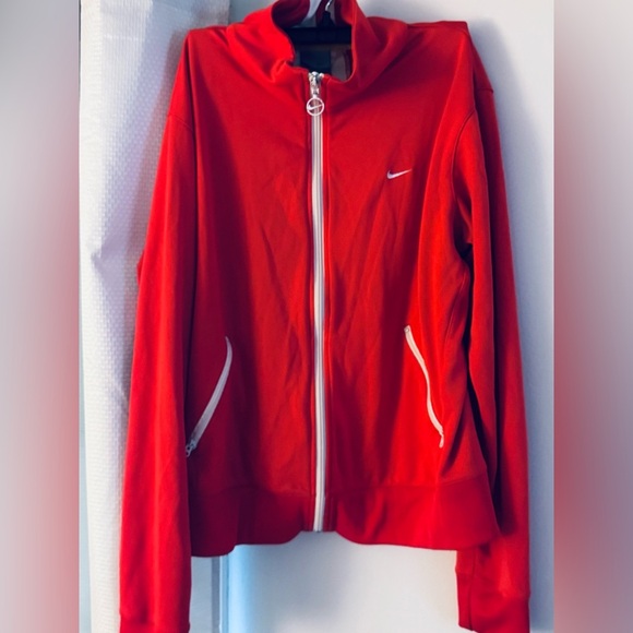 Nike Orange Jacket with White Zipper - Picture 1 of 9